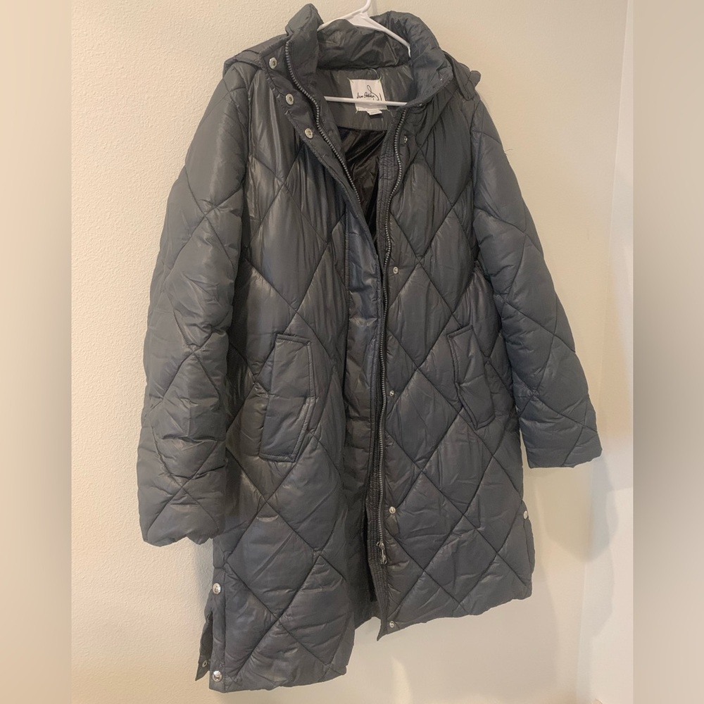 Sam Edelman Charcoal Quilted Puffer Jacket